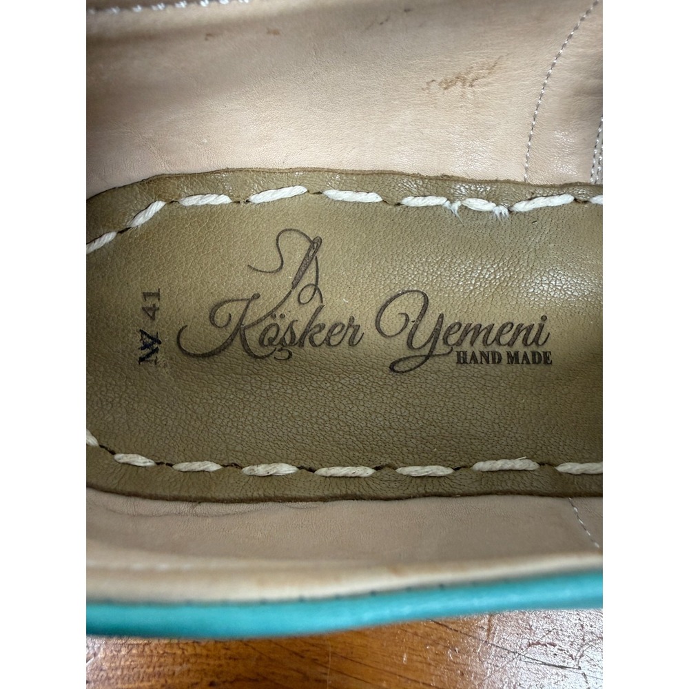 Kosker Yemeni Leather Handmade Turkish Classic Slip-On Shoes Mens US 8 Blue - Picture 2 of 6